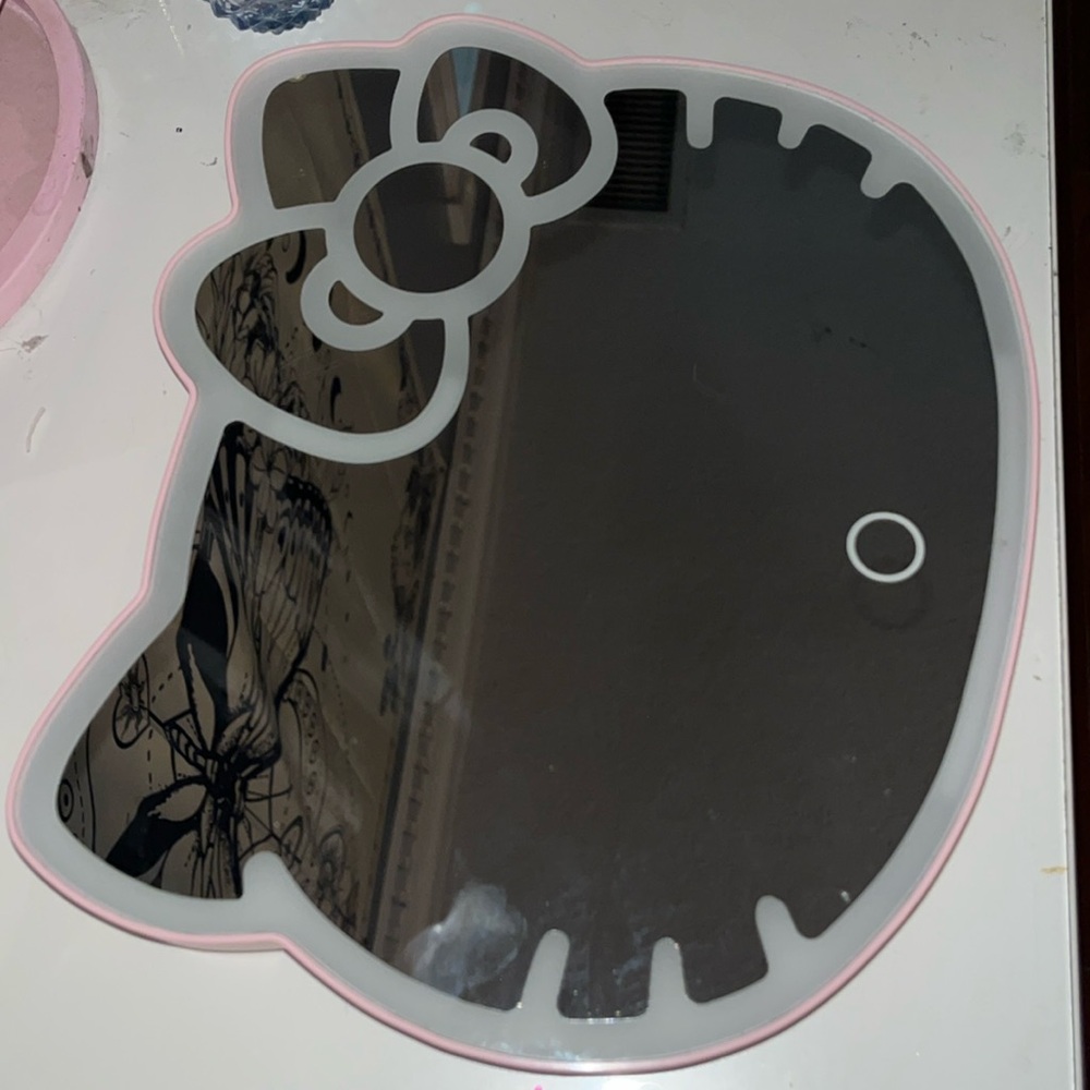 Impressions Vanity Hello Kitty Tri-tone LED Table Mirror Pink